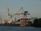 Cranes;  Habor, Hamburg, Germany; Profile: Rowald; 