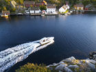 Motor Yacht in Fjord