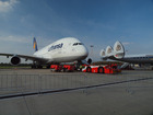 Airbus A380 - MV252256;  100 Jahre Flughafen Hamburg...;  Flughafen Fuhlsbüttel, Hamb...; Profil: Rowald; 