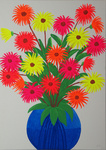 Sonnenhüte; 50 x 70 cm; EUR 125,-; Profile: Gitta; 