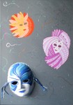 Masken; 50 x 70 cm; EUR 125,-; Profile: Gitta; 