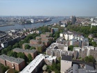 overlookin the city towards...;  Michaelis Church / Michel;  Hamburg, Germany; Profil: Rowald; 