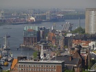 looking towards Fischmarkt ...;  Michaelis Church / Michel;  Hamburg, Germany; Profile: Rowald; 