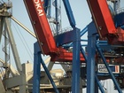 Cranes;  Habor, Hamburg, Germany; Profile: Rowald; 