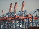 Cranes;  Habor, Hamburg, Germany; Profile: Rowald; 