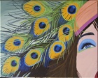 Pfau-Lady; 40x50 cm; Profile: Gitta; 